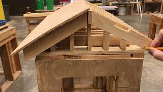 Gable Roof Framing for 2quot Model [upl. by Brianna]