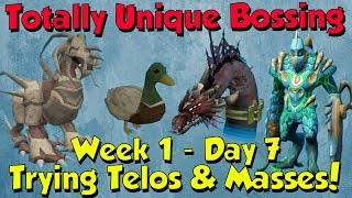 Week 1 Day 7  Attempting Telos amp Massing Runescape 3 Totally Unique Bossing 7 [upl. by Kiah378]