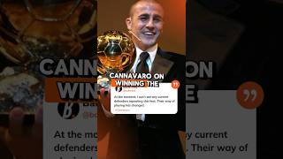 Fabio Cannavaro on defenders winning the Ballon d’Or 🏆 🇮🇹 Cannavaro ballondor football [upl. by Joette531]