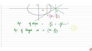 Show that the tangents at the extremities of the latus rectum of an ellipse intersect on the c [upl. by Nylad]