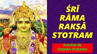 Rama Raksha Stotram with lyrics  Padma Purana [upl. by Nosnirb]