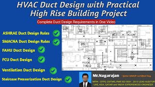 HVAC Duct Design using ASHRAE amp SMACNA l Step by Step Procedure with Common Design Mistakes 🔥 [upl. by Avram]