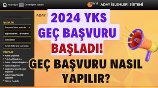 2024 Yks Sınavı Geç Başvuruları Başladı Geç Başvuru Nasıl Yapılacak 2024 Yks Geç Başvuru Ücreti [upl. by Manvell]