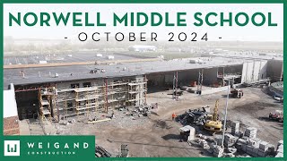 Norwell Middle School  Construction Update Oct 2024 [upl. by Draned]