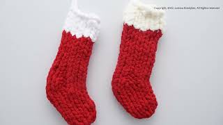 HAND KNIT A CHRISTMAS STOCKING [upl. by Arron]