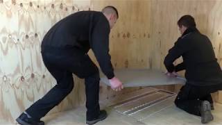 Installation of a shower tray onto joists and marine ply [upl. by Atteram]