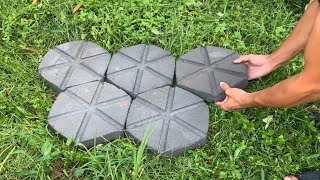 Simple But Unique  How To Make Cement Bricks From Scrap Plastic [upl. by Blackmore712]