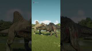 Spinosaurus fantastic steps and attacks  Jurassic World Evolution 2  Dominion Malta Expansion [upl. by Anikas]