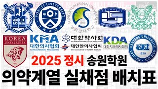 2025학년도 정시 의약계열 실채점 배치표에 대해 알아보자 송원학원 [upl. by Atinel308]