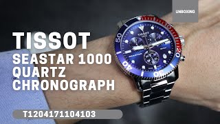 UNBOXING TISSOT SEASTAR 1000 QUARTZ CHRONOGRAPH T1204171104103 [upl. by Guinn]