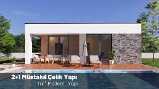 21 Modern Müstakil Ev Turu Detaylı Planı İle  Modern 21 Müstakil Ev Maliyeti [upl. by Eanal]