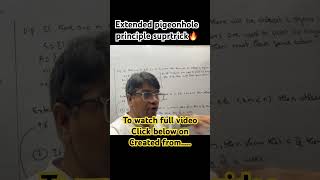 🤔 How to solve Extended Pigeonhole principle sums Watch this video dsgt CSGT discretemath [upl. by Sylado]