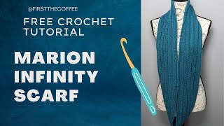 Easy Modern Crochet Infinity Scarf  Free Pattern Tutorial [upl. by Ynnaej]