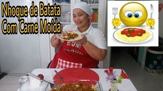 Nhoque de Batata com carne moída [upl. by Lertram102]