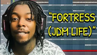 Bishop Nehru Records amp Mixes quotFortress JDM Lifequot On Stream Studio Session [upl. by Gurtner]