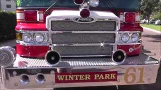 WINTER PARK FIRE DEPARTMENT TILLER TRUCK 61 WALKAROUND [upl. by Ericka]