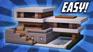 Minecraft How To Build A Large Modern House Tutorial 19 [upl. by Soloman]