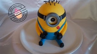 Minion Cake I Tutorial I Motivtorte [upl. by Horter]