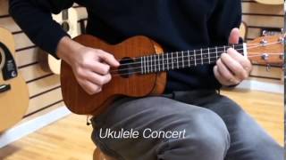 Ukulele diferenças entre SOPRANO  CONCERT  TENOR [upl. by Neelrak74]