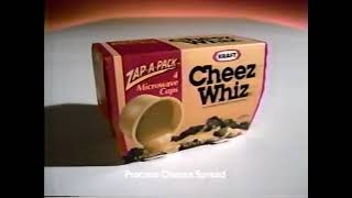 Cheez Whiz Kraft Cheese TV Commercial 1989 Advertisement [upl. by Rfinnej]