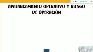 Apalancamiento operativo y riesgo de operación [upl. by Omsare736]