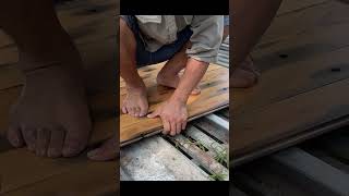 How to Make a Simple Mortise and Join a Wooden Floor [upl. by Yerg950]