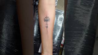 Unalome with lotus tattoo for u tattoo near chandanagartattoo 8328042526 [upl. by Esele30]