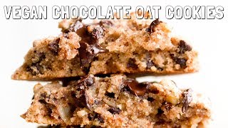 Vegan Oatmeal Chocolate Chip Cookies [upl. by Ettennig]