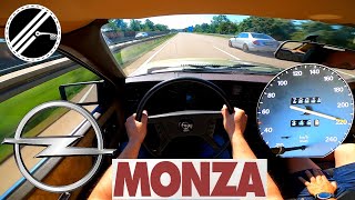 Opel Monza 30 E 179 PS Top Speed Drive On German Autobahn No Speed Limit [upl. by Aay19]