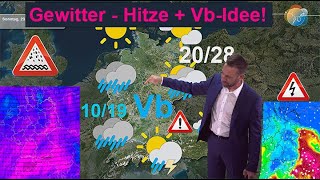 Wilde Woche Hitze Gewitter amp Unwetter  VbIdee mit viel Regen Wettervorhersage 1723062024 [upl. by Reiche]