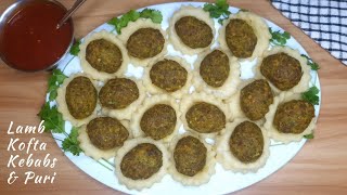 Delicious Lamb Kofta Kebabs and Puri Recipe  Easy Lamb Kofta Kebabs and Puri [upl. by Vallo694]