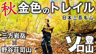 【登山】三方岩岳×野谷荘司山 紅葉登山 白川郷を見下ろす金色のトレイル [upl. by Nerral]