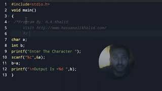 Lecture 5 How to Print ASCII Code of Any Character using C Programming Language [upl. by Acinoda]