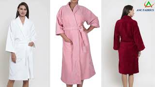 BATHROBE WHOLESALE IN ERNAKULAM KERALA ancfabrics bathrobe cotton hotel luxury [upl. by Tteve]