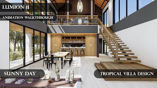 Tropical Modern Villa Design Day Time│Lumion 11│Animation Walkthrough [upl. by Marek]