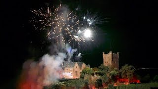 Winzerfest Bingen 2017 Burg Klopp Feuerwerk [upl. by Oiliruam]