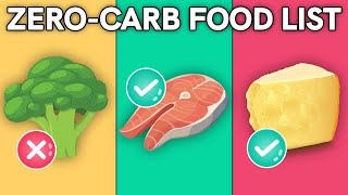 The Ultimate ZeroCarb Food List for Beginners [upl. by Schnorr351]