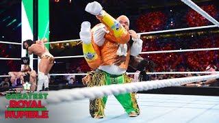 Hornswoggle slams Kofi Kingston with a Samoan Drop Greatest Royal Rumble WWE Network Exclusive [upl. by Markland]