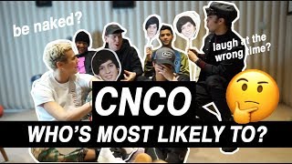 CNCO PLAY WHOS MOST LIKELY TO CHALLENGE  United By Pop [upl. by Drahnreb]