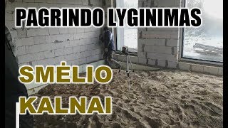 Pagrindo SMĖLIO lyginimas pries betonavimą Namo statyba [upl. by Aicined]