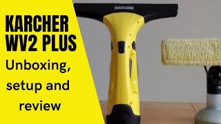 Karcher WV2 Plus cordless window vacuum cleaner unboxing setup and review [upl. by Noicnecsa]