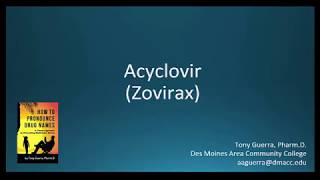 CC How to Pronounce acyclovir Zovirax Backbuilding Pharmacology [upl. by Ahsienod]