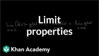 Limit properties  Limits and continuity  AP Calculus AB  Khan Academy [upl. by Rape]