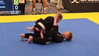 BJJ GI Kids  01062024  Armbar Submission  ALEC vs LIAN  Nijmegen Open [upl. by Elrod]