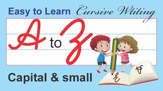 Cursive Writing for children  Cursive Capital amp small alphabet  Learning Booster  Write A to Z [upl. by Anisamoht261]