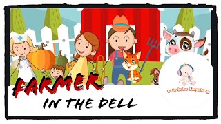 Farmer In The Dell Song Lyrics 2019  Sing Along Nursery Rhymes for Children Kids amp Toddlers [upl. by Rolyat]