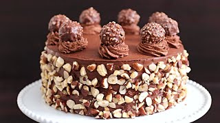 Ferrero Rocher Cake Recipe  How to Make Ferrero Rocher Cake [upl. by Anaxor]