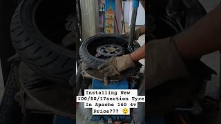 New CEAT TYRE INSTALLATION IN APACHE 1604V 1008017 Price😲😲 [upl. by Noramac]