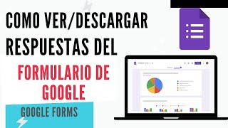 ⭐Como DESCARGAR RESPUESTAS del FORMULARIO de GOOGLE  Google Form [upl. by Bordie]