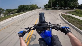 Yz250f Wheelies Through The Neighborhood [upl. by Nnyltak486]